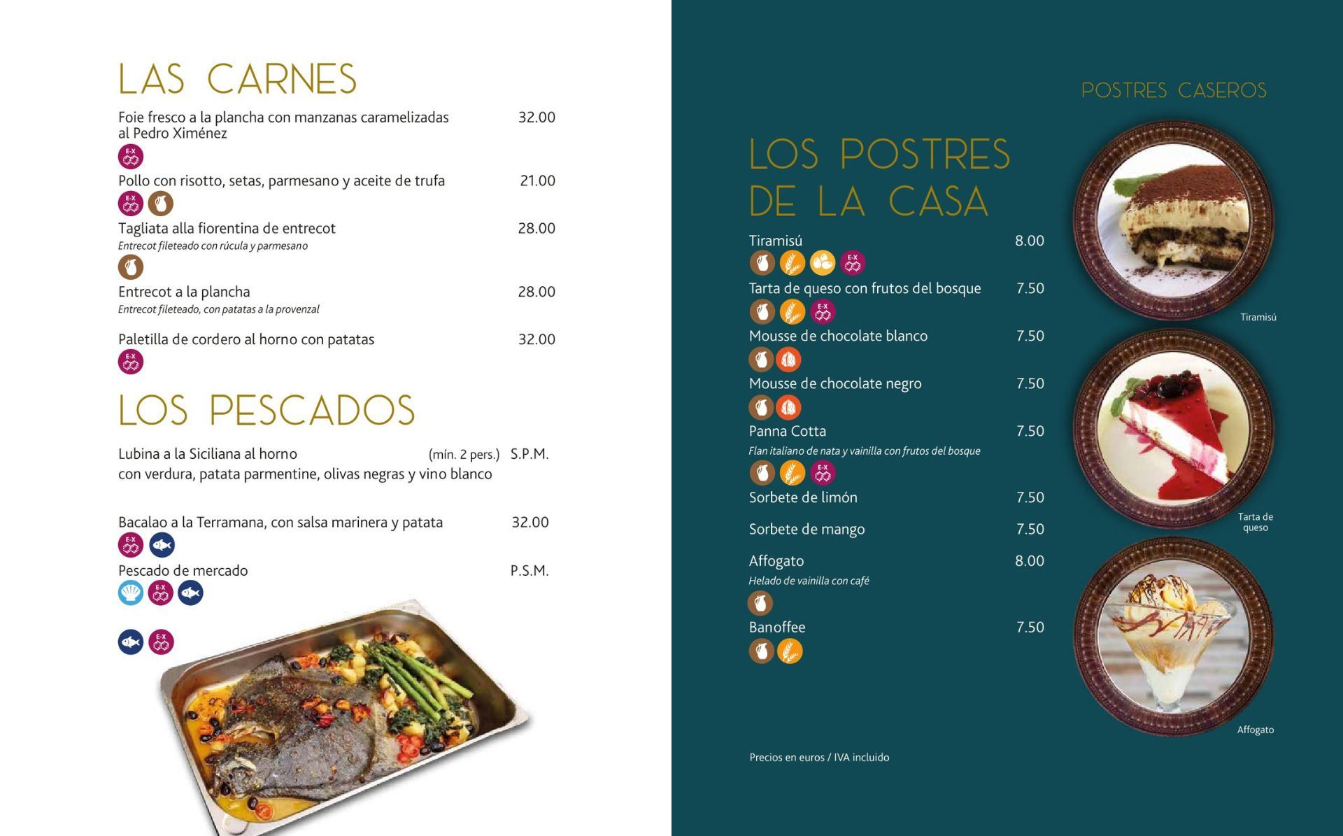 Las carnes y pescados de La Bottega di Michele